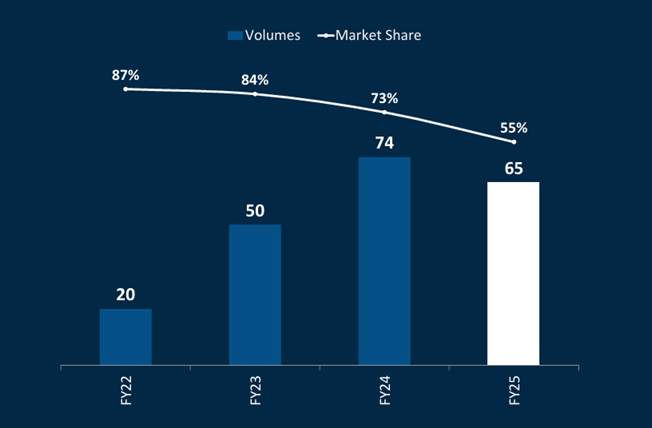 Tata Motors EV market share 